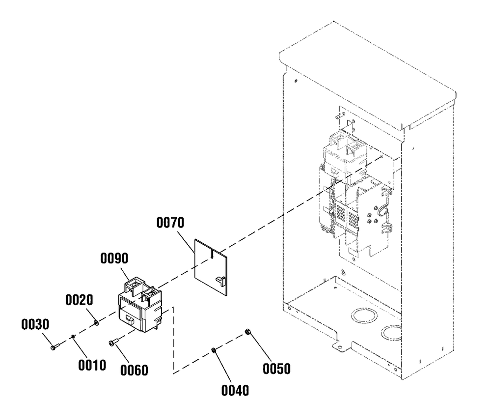 Optional Accessory - Circuit Breaker Group Diagram and Parts List for 071036-02  Briggs and Stratton Generator